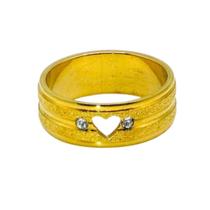 Aliança Noivos Dourada Coração Pedras 6mm Tradicional Anatomica Presente Luxo Compromisso Aliança Noivos Dourada Coração Pedras 6mm Tradicional Anatomica Presente Luxo Compromisso