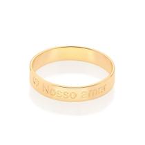 Aliança Nosso Amor Rommanel Folheado a Ouro 513215