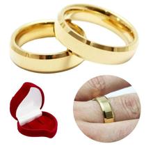 Aliança Ouro 18k 6mm - Aço Inox - Tamanho 15/16 e 26/27 Aliança Ouro 18k 6mm - Aço Inox - Tamanho 15/16 e 26/27