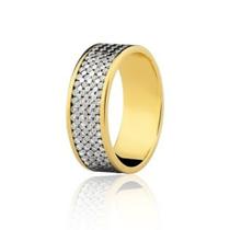 Aliança Ouro 18k com Pavê de Diamantes