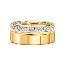 Aliança Palermo Em Ouro 18k Com Diamantes 0,55 Ct.