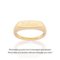 Aliança personalizável banhada a ouro 513580 Rommanel Aliança personalizável banhada a ouro 513580 Rommanel