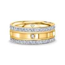 Aliança Portofino Em Ouro 18k E Diamantes 0,35 Ct