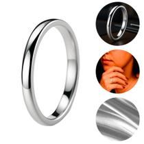 Aliança Prata 925 Compromisso Anatômica 2mm Namoro