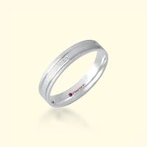 Aliança Prata 950 4mm Diamantada com Brilhante e Conforto Anatômico Modelo Agapanto Feminina Aliança Prata 950 4mm Diamantada com Brilhante e Conforto Anatômico Modelo Agapanto Feminina