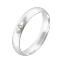 Aliança Prata 950 Abaulada Anatômica 4mm 1 Zircônia