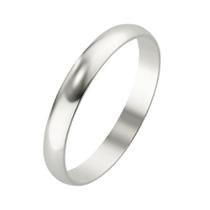 Aliança Prata 950 Abaulada Reta 3mm Polida Aliança Prata 950 Abaulada Reta 3mm Polida
