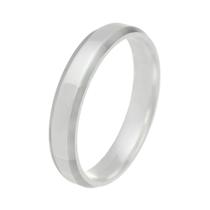 Aliança Prata 950 Reta Anatômica 4mm Polida Chanfrada Aliança Prata 950 Reta Anatômica 4mm Polida Chanfrada