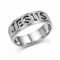 Aliança Prata Jesus Brilho Religião 6mm Tradicional Anatomica Tungstenio Aliança Prata Jesus Brilho Religião 6mm Tradicional Anatomica Tungstenio