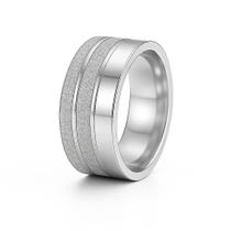 Aliança Prata Namorados 8mm Risco Friso Brilho Fosco Luxo