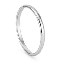 Aliança Prata Namoro 2mm Casal Namorados Tradicional Tungstênio