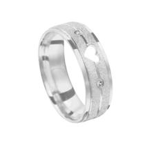 Aliança Prata Namoro Coração Pedras Zircônia 6mm Namorados Casal Luxo Aliança Prata Namoro Coração Pedras Zircônia 6mm Namorados Casal Luxo