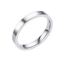 Aliança Prata Reta 3mm Abaulada Namoro Namorados Presente Unissex