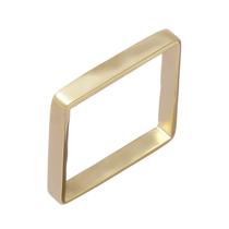 Aliança Quadrada Folheada - Cod 733 F