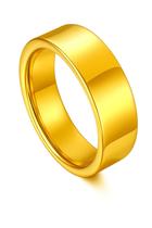 Aliança Reta 6mm Banhada Ouro 18k Noivos Casal Compromisso Luxo Tradicional