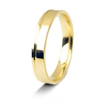 Aliança Reta Anatômica Fio Superior em Ouro 18K