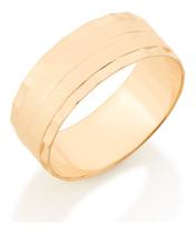 Aliança Rommanel Aro Trabalhado Folheado Ouro 511139