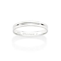 Aliança Rommanel Com Friso Prata 925 810256 Aliança Rommanel Com Friso Prata 925 810256
