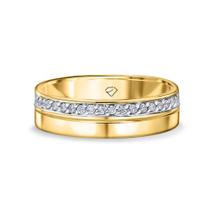 Aliança Siena Em Ouro 18k Com Diamantes 0,25 Ct