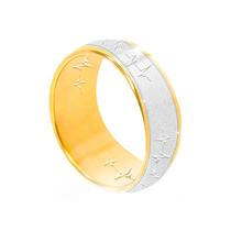 Aliança Tungstênio Namoro Noivado Prata E Dourado Diamantada Aliança Tungstênio Namoro Noivado Prata E Dourado Diamantada