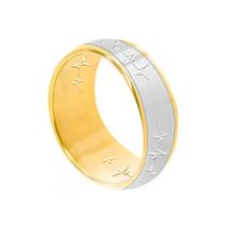 Aliança Tungstênio Namoro Noivado Prata E Dourado Metálica Aliança Tungstênio Namoro Noivado Prata E Dourado Metálica