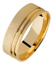 Aliança Tungstenio Ouro 18k Noivado Antialérgico Duplo Friso