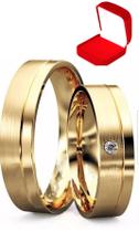 Alianças Banhada Ouro 18k Casamento Tradicional Noivado Anel Pedrinha Strass Delicada Tradicional Reta Quadrada Anatômica Alianças Banhada Ouro 18k Casamento Tradicional Noivado Anel Pedrinha Strass Delicada Tradicional Reta Quadrada Anatômica