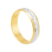 Alianças Bodas de Prata em Ouro 18K Masculina - AU8107