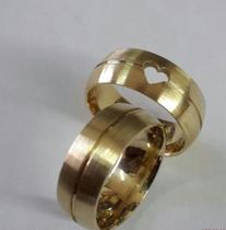 Alianças de Moedas Antigas Modelo Coração Frisada