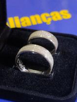 Alianças Namoro Compromisso Prata 950 de lei 5 mm