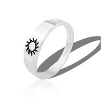 Alianças Namoro Grossa Prata Original 925 Lua Sol + Caixa Alianças Namoro Grossa Prata Original 925 Lua Sol + Caixa