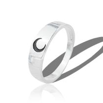 Alianças Namoro Grossa Prata Original 925 Lua Sol + Caixa