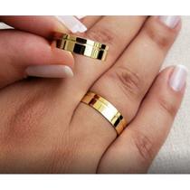 Alianças Ouro 18 kilates para noivado casamento e bodas 8 mm Peso 16 gamas Par
