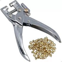 Alicate 2 Em 1 Furador Vazador + 100 Ilhós Marca Lorben