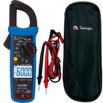 Alicate amperímetro digital CAT III 600V True RMS - ET-3155 - Minipa