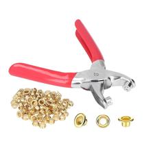 Alicate Aplicador Fixador De Ilhós C/ 100 Ilhoses