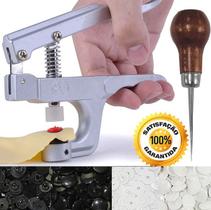 Alicate Aplicar Botão Plástico 3 Matriz + 100 Botões Agulhão Alicate Aplicar Botão Plástico 3 Matriz + 100 Botões Agulhão