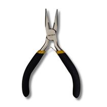Alicate Bico Longo Reto 4,5" Mola Meia Cana Niquelado Aço Carbono 125mm Cabo Borracha Termoplástica
