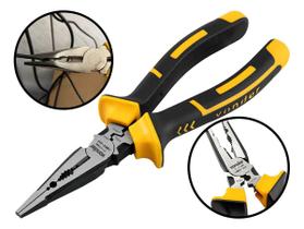 Alicate Bico Meia Cana Reto 7 Polegadas Eletricista Isolação