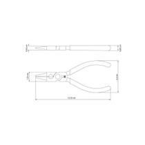 Alicate Bico Redondo 5" Tramontina Basic Aço Especial com Empunhadura em PVC Azul
