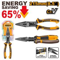 Alicate Bico Reto Ação Composta 8.5 Pol 215 mm INGCO