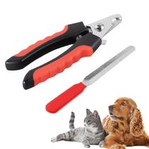 Alicate cortador de unhas e lixa para pet cães gatos