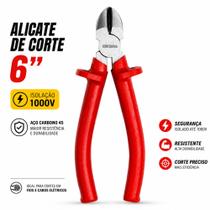 Alicate Corte 6 Isolado 1000V Profissional Eletricista Forte