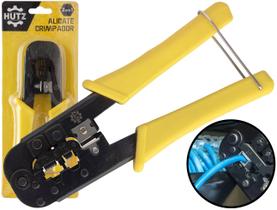 Alicate Crimpador 2 Em 1 Com Trava Aço Carbono Cabo Plástico Para Mecânico Eletricista Hutz Alicate Crimpador 2 Em 1 Com Trava Aço Carbono Cabo Plástico Para Mecânico Eletricista Hutz