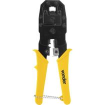 Alicate crimpador 8" s/ catraca p/ rj45/rj12/rj11/ Vonder