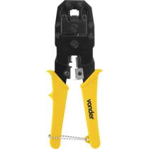 Alicate crimpador 8" s/ catraca p/ rj45/rj12/rj11/ Vonder