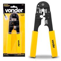 Alicate Crimpador Cabo de Rede Telefônica Vonder AC 611 para Terminais RJ 11/6 Pinos Amarelo e Preto