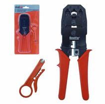 Alicate Crimpador de Cabos de Rede com Desencapador BFH2132 Bestfer Alicate Crimpador de Cabos de Rede com Desencapador BFH2132 Bestfer