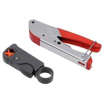 Alicate Crimpador + Decapador Coaxial Conectores Rg-59 Rg-6