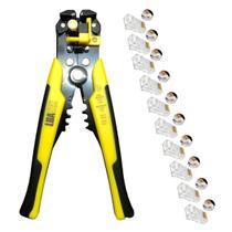 Alicate Crimpador descascador Fio Profissional Multifuncional Com 10 RJ45 Ethernet Alicate Crimpador descascador Fio Profissional Multifuncional Com 10 RJ45 Ethernet